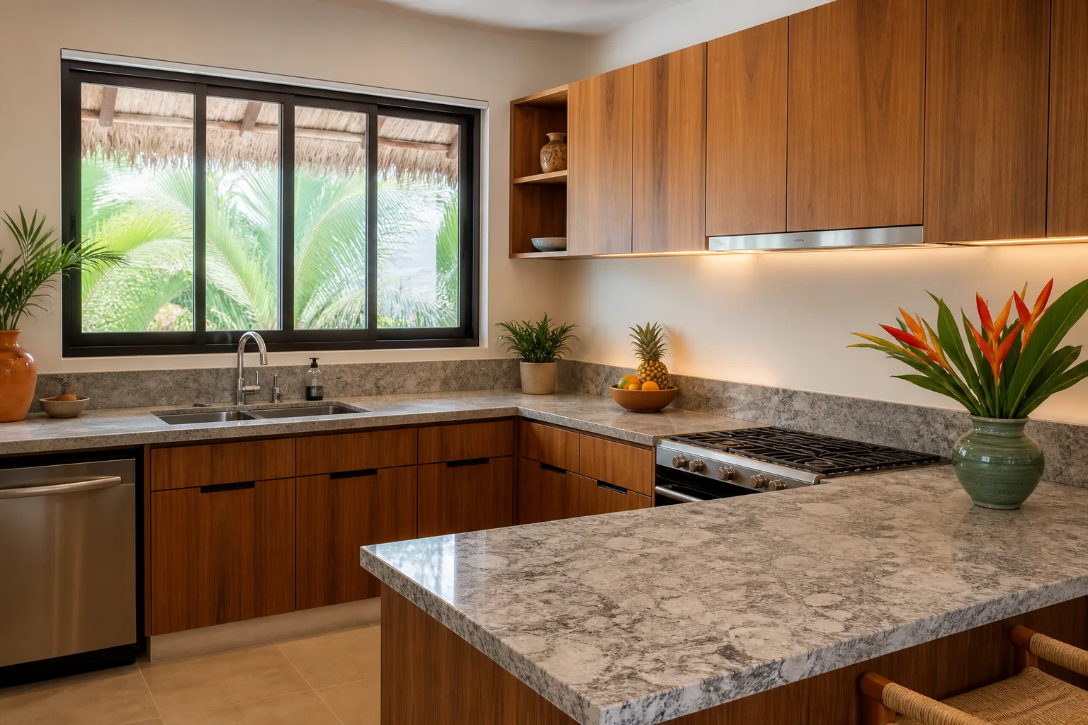 Cocina integral completamente remodelada