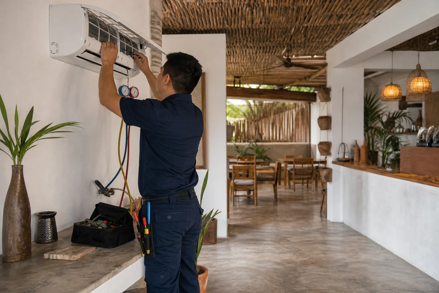 Mantenimiento preventivo de aire acondicionado comercial